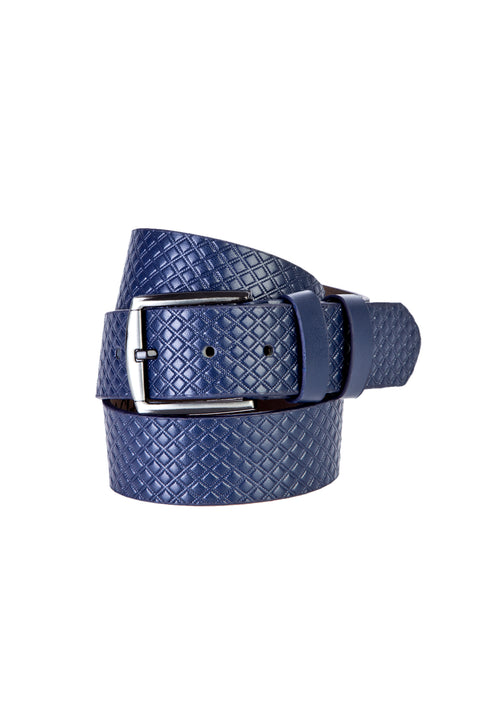 Navy Blue Patterned Sport Belt
