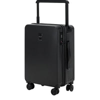 Black PP Wide Handle Small Cabin Size Suitcase