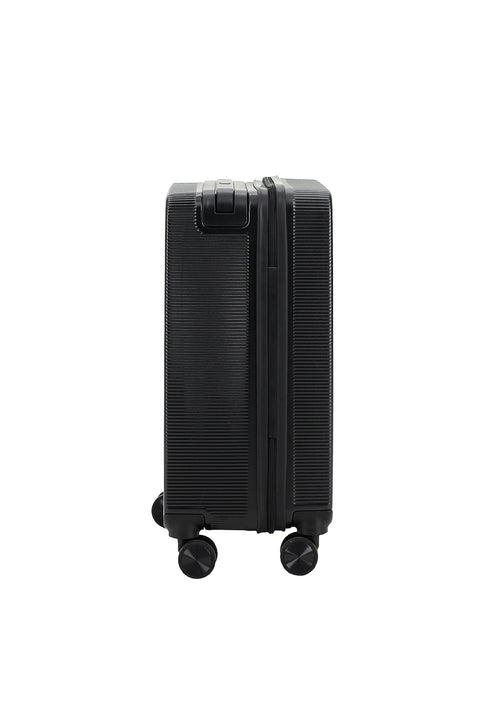 Black PP Wide Handle Small Cabin Size Suitcase