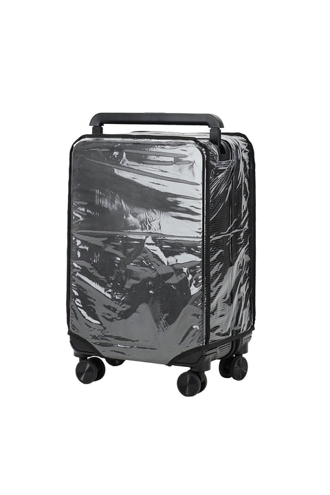 Black PP Wide Handle Small Cabin Size Suitcase