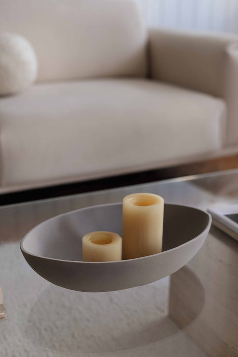 Light Gray Decorative Ceramic Plate