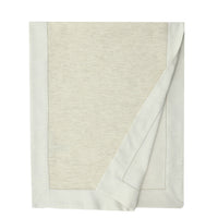 Medium Beige Openwork Linen Blend Runner Tablecloth / Table Setting