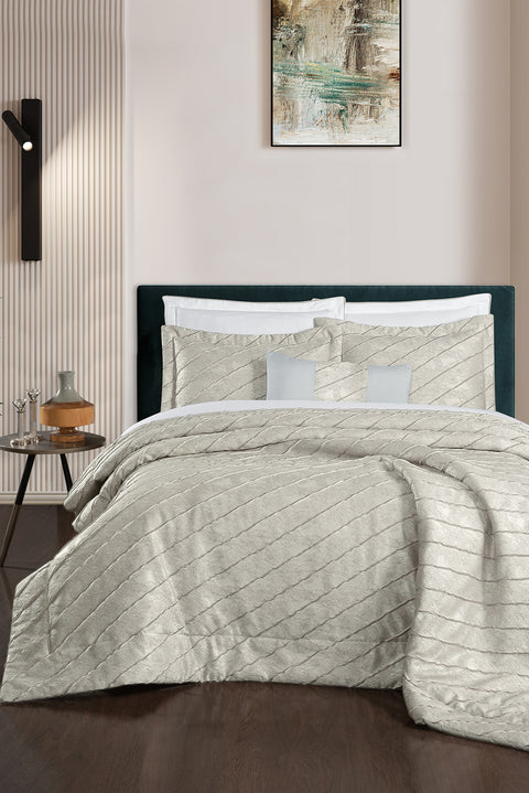 Light Beige 8-Piece Bridal Bedspread Set