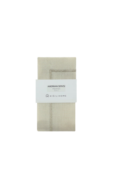 Off-white American-style placemat / table service mat