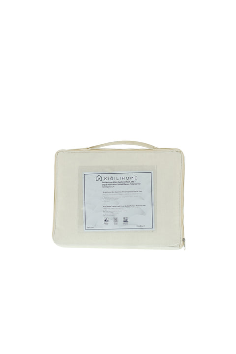Beyaz Tek Kişilik Sıvı Geçirmez Micro Kapitone Alez (100x200)