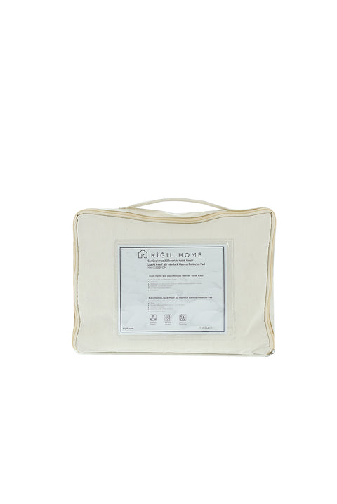 White Single Waterproof 3D Interlock Mattress Protector (100x200)
