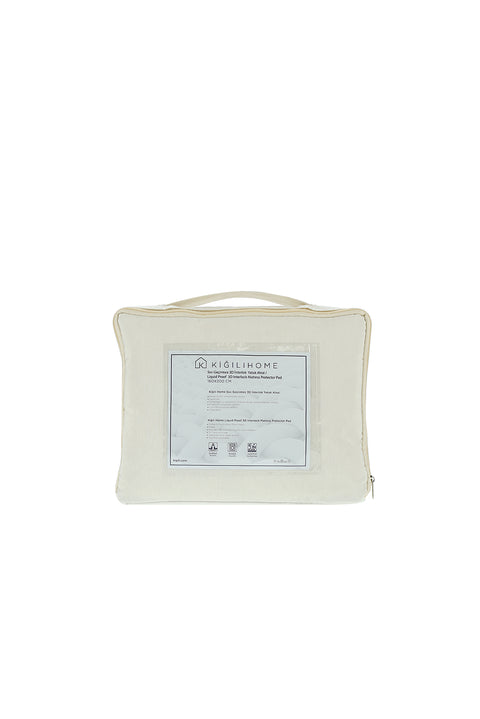 White Double Waterproof 3D Interlock Mattress Protector (160x200)