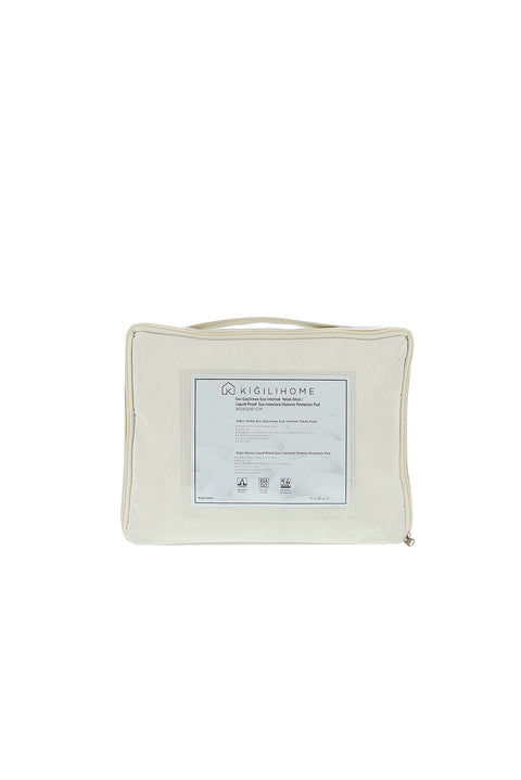 White Double Waterproof Eco Interlock Mattress Protector (160x200)