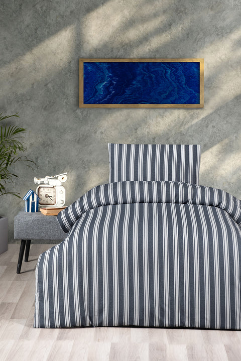 Indigo Hera Single Cotton Duvet Cover Set