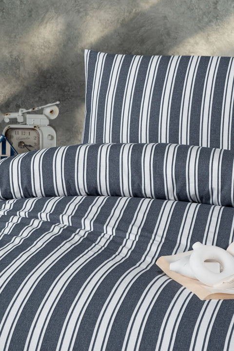 Indigo Hera Single Cotton Duvet Cover Set