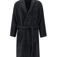 Dark Anthracite Shawl Collar Cotton Bathrobe