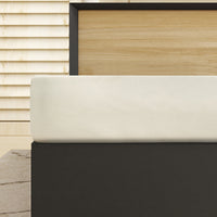Off-White Single Fitted Cotton Sheet