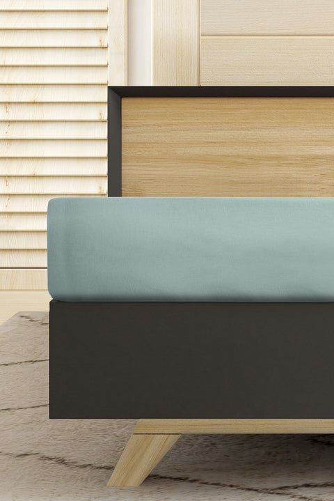 Grass Green Single Fitted Cotton Sheet