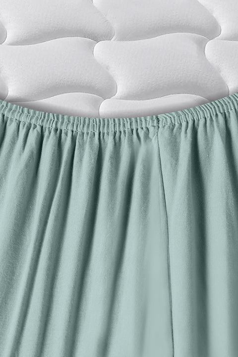 Grass Green Single Fitted Cotton Sheet