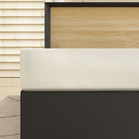 Off-White Double Fitted Cotton Sheet