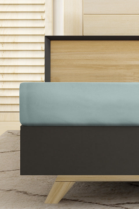 Grass Green King Size Fitted Cotton Sheet