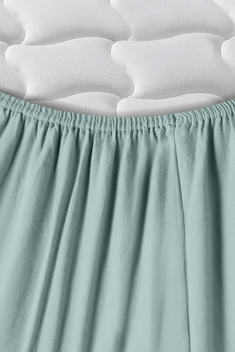 Grass Green King Size Fitted Cotton Sheet