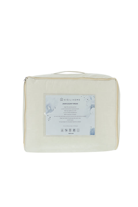 White Double Jacquard Elegant Cotton Duvet (195x215)