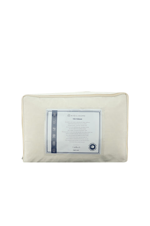 White Single Wool Duvet (155x215)