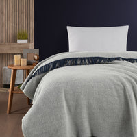 Dark Navy Single Wool Blanket
