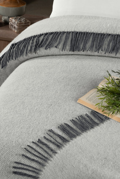 Medium Grey Double Wool Blanket
