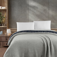 Dark Navy Double Wool Blanket