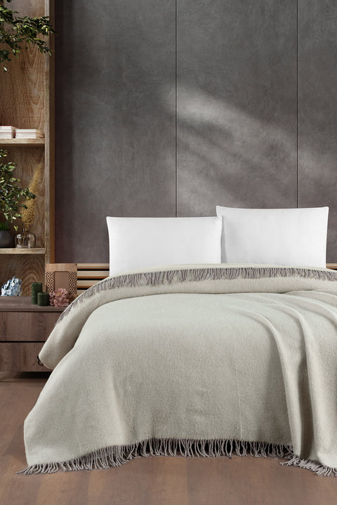 Medium Mink Double Wool Blanket