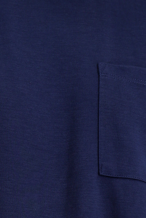 Dark Navy Short Sleeve Crew Neck 2-Piece Pajama Set with Shorts