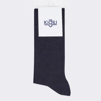 Dark Navy Soft Textured Lycra Flexible Bamboo Blend Socks