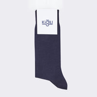 Dark Navy Bamboo Patterned Socks