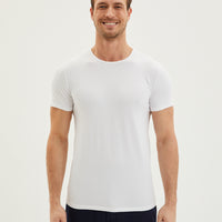 White Crew Neck Cotton T-shirt