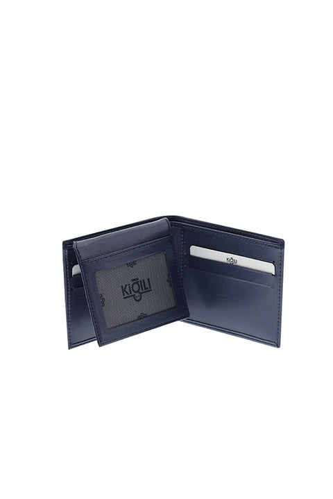 Dark Navy Blue 3-Piece Belt, Wallet & Card Holder Set
