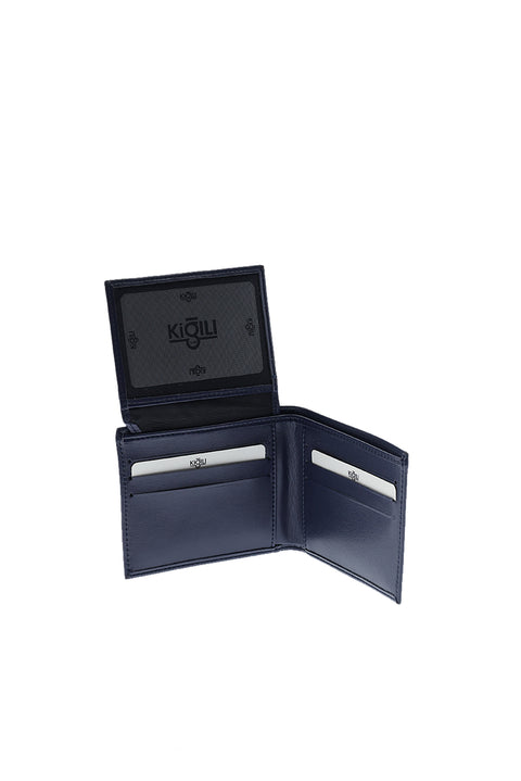 Dark Navy Blue 3-Piece Belt, Wallet & Card Holder Set