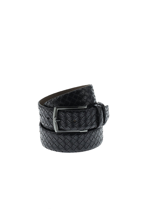 Black 3-Piece Patterned Belt, Wallet & Card Holder Set