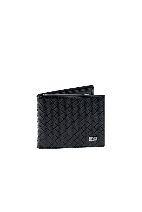Black 3-Piece Patterned Belt, Wallet & Card Holder Set