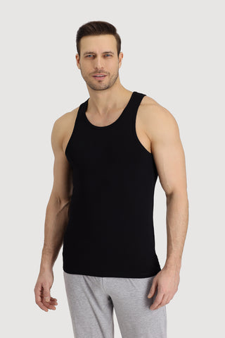  Siyah 2'li Trendy Pamuklu Atlet & Boxer Seti-Ki??l?