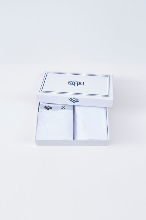 White 2-Piece Comfort Cotton Undershirt & Boxer Set