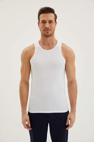  Beyaz 2'li Comfort Pamuklu Atlet & Boxer Seti-Ki??l?