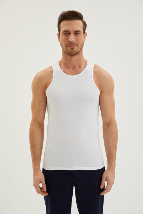 White 2-Piece Comfort Cotton Undershirt & Boxer Set