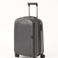 Black ABS Flat Small-Cabin Size Suitcase