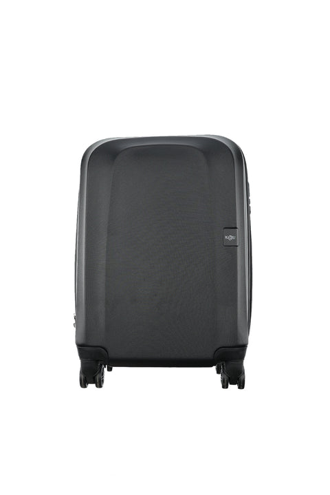 Black ABS Flat Small-Cabin Size Suitcase