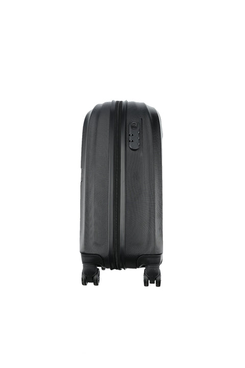 Black ABS Flat Small-Cabin Size Suitcase
