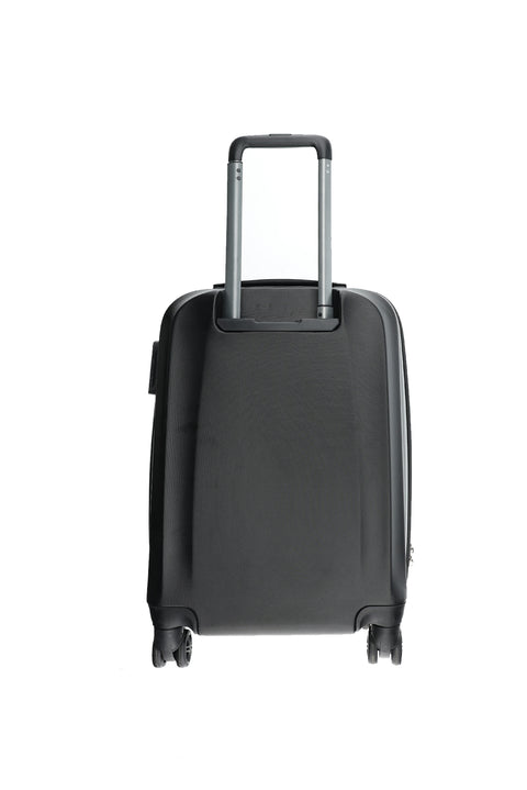 Black ABS Flat Small-Cabin Size Suitcase