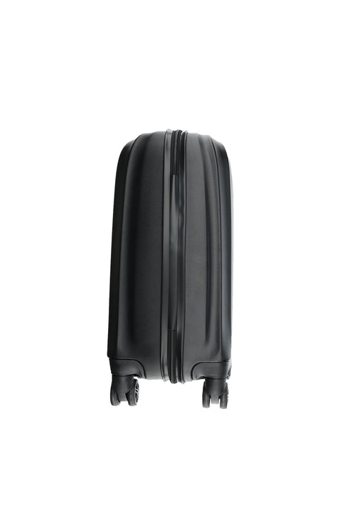 Black ABS Flat Small-Cabin Size Suitcase