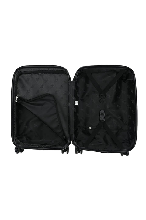 Black ABS Flat Small-Cabin Size Suitcase