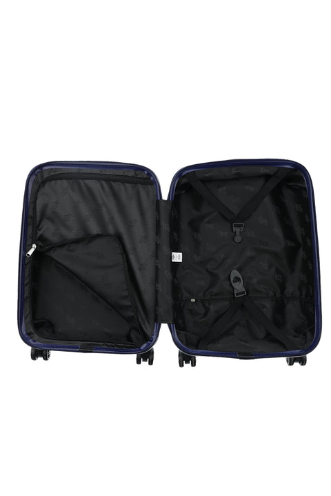 Dark Navy ABS Flat Small-Cabin Size Suitcase
