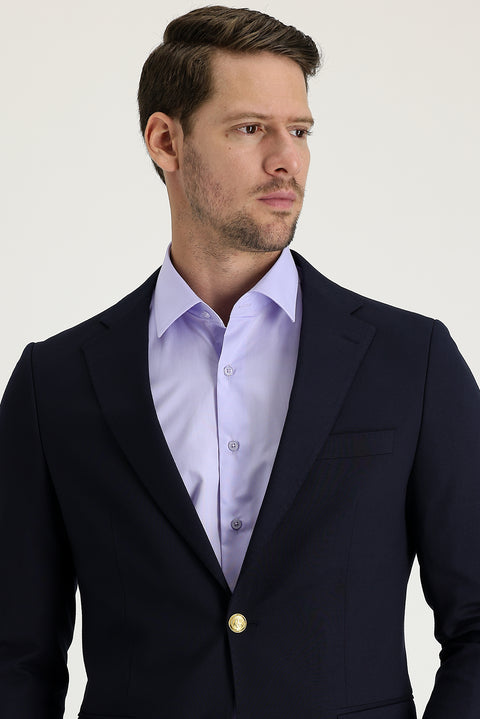 Dark Navy 6 Drop Regular Fit Standard Cut AK POLVIS BLAZER JACKET