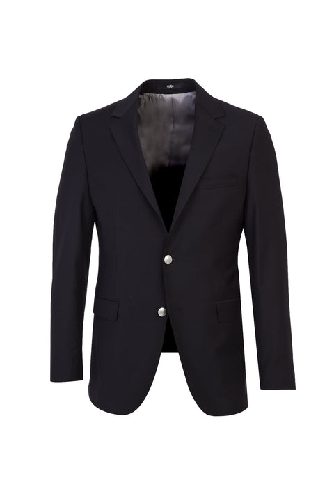 Black 4-Drop Relaxed Fit Blazer Jacket