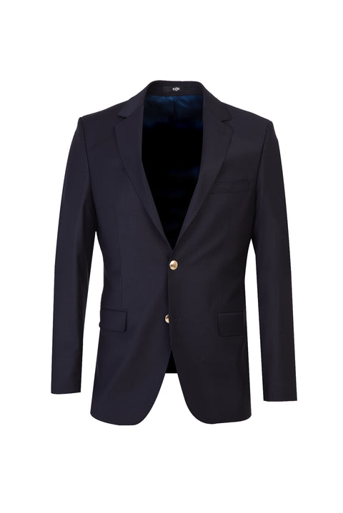 Dark Navy 6 Drop Regular Fit Standard Cut Wool Blazer Jacket