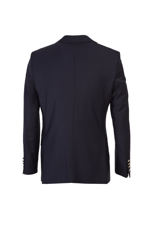 Dark Navy 7 Drop Slim Fit Narrow Cut Wool Blazer Jacket